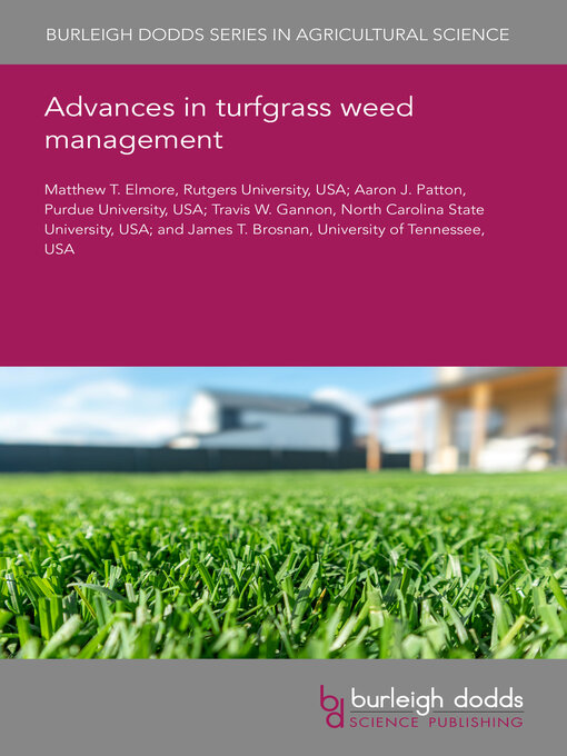Title details for Advances in turfgrass weed management by Matthew T. Elmore - Available